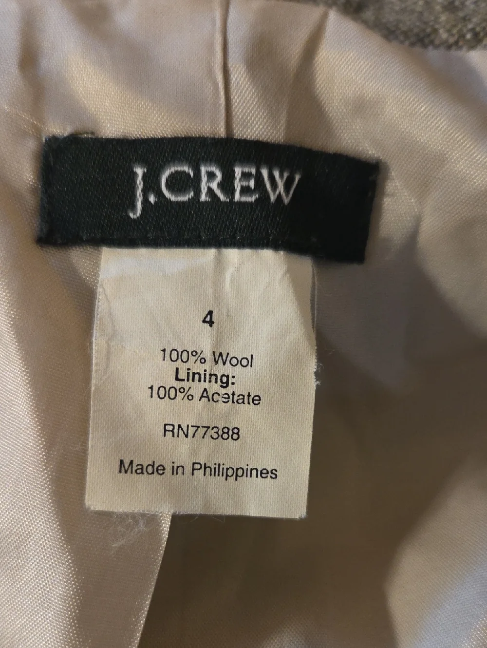 J. Crew 100% Wool Womens Classic Elbow Patch Tweed Blazer Jacket Academia Size 4